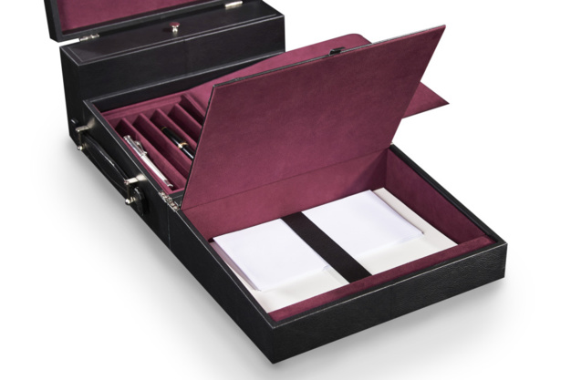 Ephtée :  le coffret à stylos en cuir avec compartiment secret