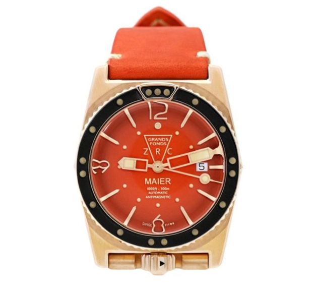 Maier : une ZRC GF300 en bronze cadran orange pour les trente ans de la maison lyonnaise Maier : une ZRC GF300 en bronze cadran orange pour les trente ans de la maison lyonnaise
