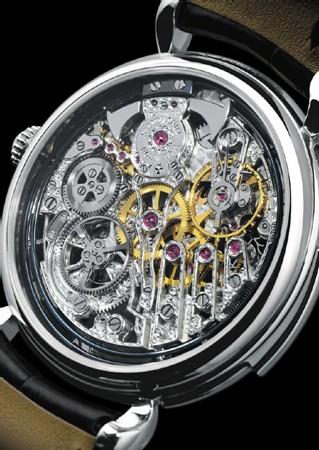 Répétition minutes Les Cabinotiers squelettée platine de Vacheron Constantin