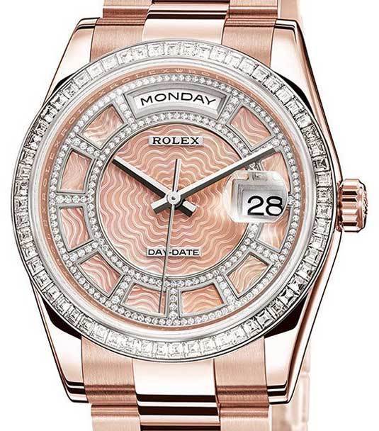 Rolex Oyster Perpetual Day-Date Sertie : somptueuse Rolex Oyster Perpetual Day-Date Sertie : somptueuse