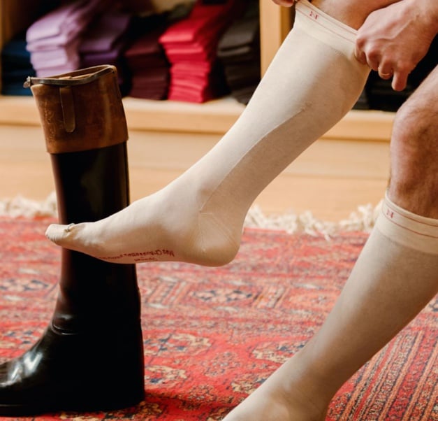 Un coffret de six paires de chaussettes en hommage à Napoléon Un coffret de six paires de chaussettes en hommage à Napoléon