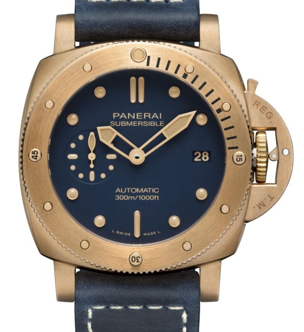 Panerai Submersible Bronzo Blu Abisso : la première en 42 Panerai Submersible Bronzo Blu Abisso : la première en 42