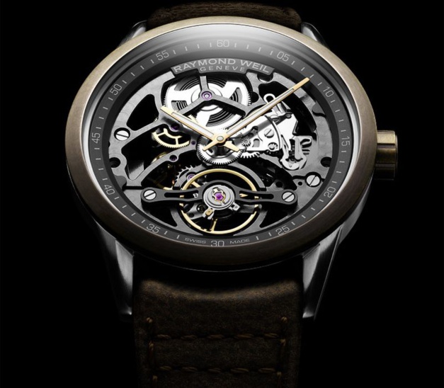 Raymond Weil Freelancer Skeleton : d'acier et de bronze