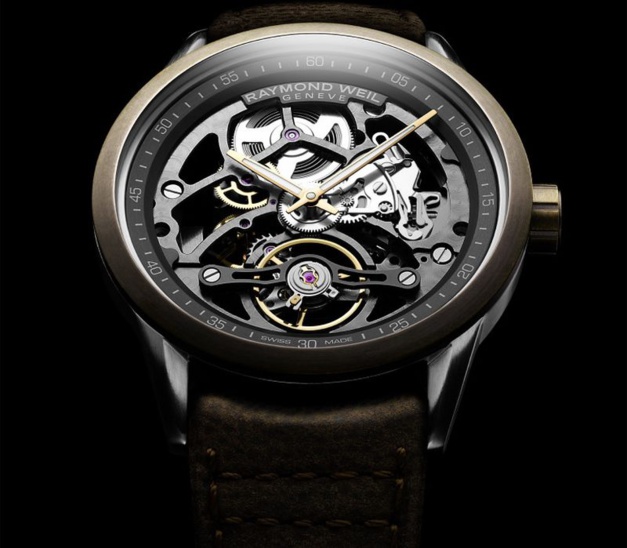 Raymond Weil Freelancer Skeleton : d'acier et de bronze Raymond Weil Freelancer Skeleton : d'acier et de bronze