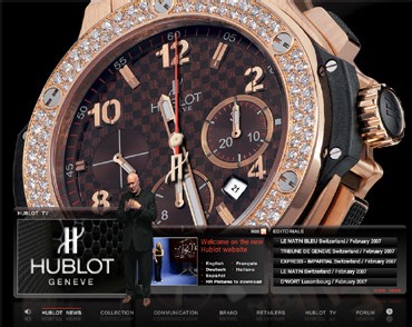 Hublot refond totalement son site Internet et vous accueille avec Miss Suisse Romande… Hublot refond totalement son site Internet et vous accueille avec Miss Suisse Romande…