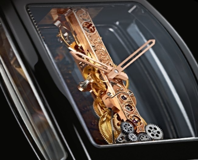 Corum Golden Bridge : céramique noire pour boitier tonneau