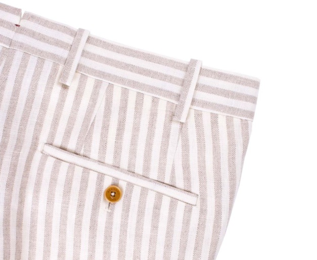 BZV3 EN TOILE DE LIN RUSTIQUE À RAYURES 60228 BZV3 EN TOILE DE LIN RUSTIQUE À RAYURES 60228