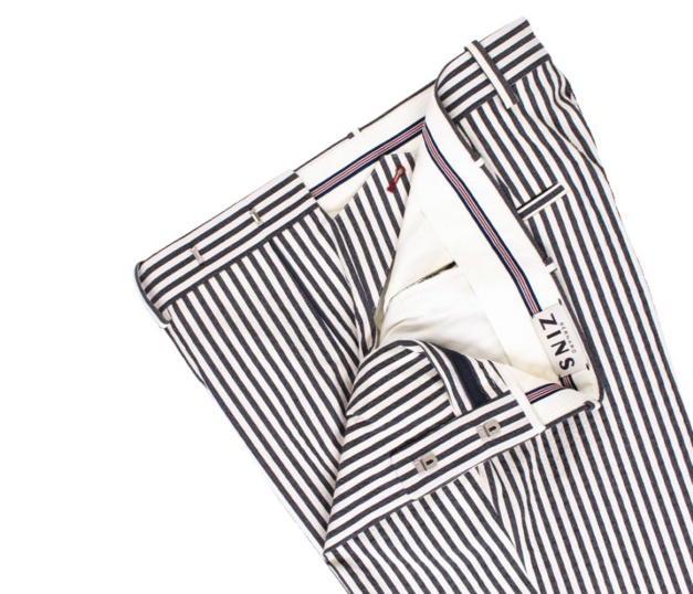 Pantalon à rayures Seersucker Bernard Zins Pantalon à rayures Seersucker Bernard Zins