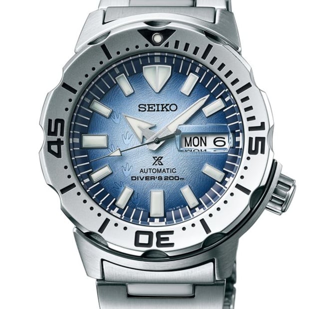 Seiko Prospex Diver's Editions spéciales Save the Ocean : cadrans bleu glacier et empreinte de pingouins Seiko Prospex Diver's Editions spéciales Save the Ocean : cadrans bleu glacier et empreinte de pingouins