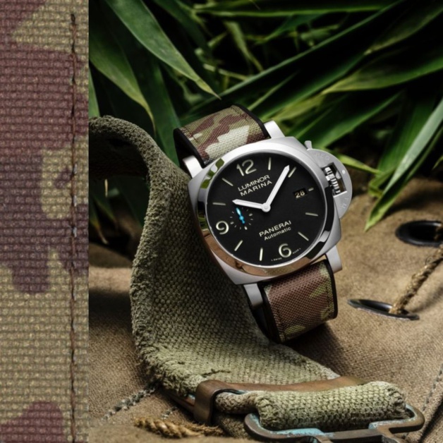 Panerai : des bracelets "camo" en caoutchouc recyclé en exclu "web"' Panerai : des bracelets "camo" en caoutchouc recyclé en exclu "web"'