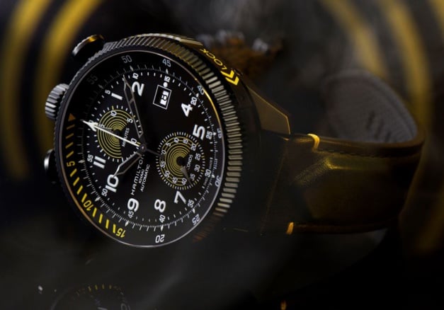 Hamilton Khaki Takeoff Auto Chrono : hommage à Dario Costa Hamilton Khaki Takeoff Auto Chrono : hommage à Dario Costa