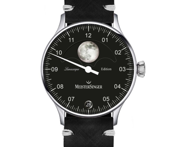 Meistersinger Lunascope Spéciale Emile Léon : rare édition limitée à 8 exemplaires avec Lune luminescente Meistersinger Lunascope Spéciale Emile Léon : rare édition limitée à 8 exemplaires avec Lune luminescente