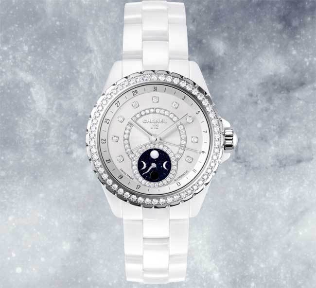 Chanel J12 Moonphase céramique blanche et diamants Chanel J12 Moonphase céramique blanche et diamants