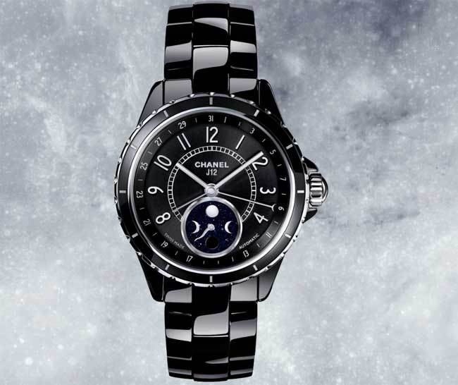 Chanel J12 Moonphase céramique noire