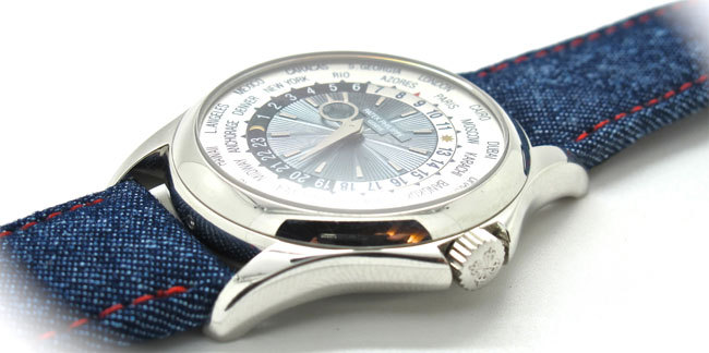 Des bracelets-montres en denim chez MisterChrono