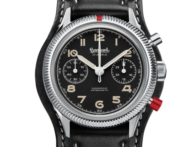 Hanhart 417 ES 39 mm "Red Lion" : un chrono historique qui retrouve sa taille d'origine Hanhart 417 ES 39 mm "Red Lion" : un chrono historique qui retrouve sa taille d'origine