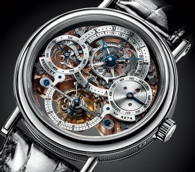 Classique 3755 de Breguet : tourbillon et quantième perpétuel squelette