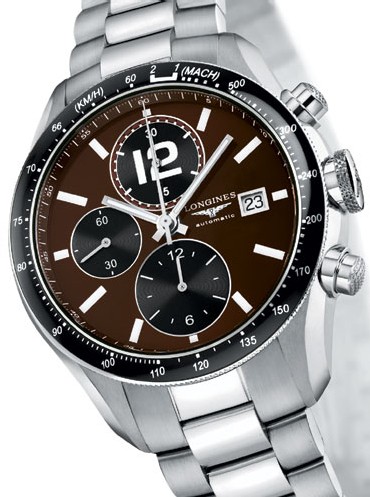 GrandeVitesse Longines Chronographe avec tachymètre sur la lunette GrandeVitesse Longines Chronographe avec tachymètre sur la lunette