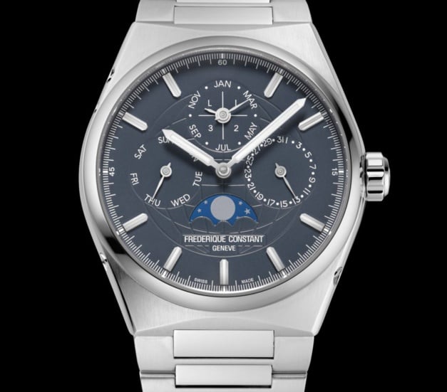 Frédérique Constant Highlife Perpetual Calendar : cadran bleu-gris, entre chien et loup Frédérique Constant Highlife Perpetual Calendar : cadran bleu-gris, entre chien et loup