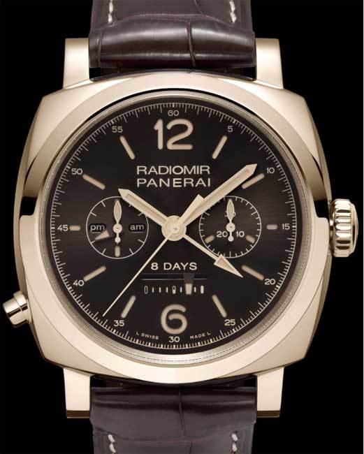 Panerai Radiomir 1940 Chrono Monopulsante 8 jours GMT : beau duo de chronos Panerai Radiomir 1940 Chrono Monopulsante 8 jours GMT : beau duo de chronos