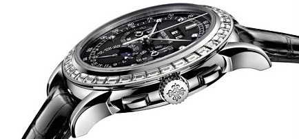Patek Philippe orne de diamants son Chronographe à roue à colonnes avec quantième perpétuel Patek Philippe orne de diamants son Chronographe à roue à colonnes avec quantième perpétuel