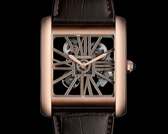 Cartier : Tank MC Squelette or rose Cartier : Tank MC Squelette or rose