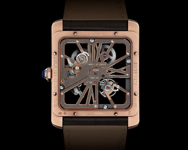 Cartier Tank MC Squelette or rose