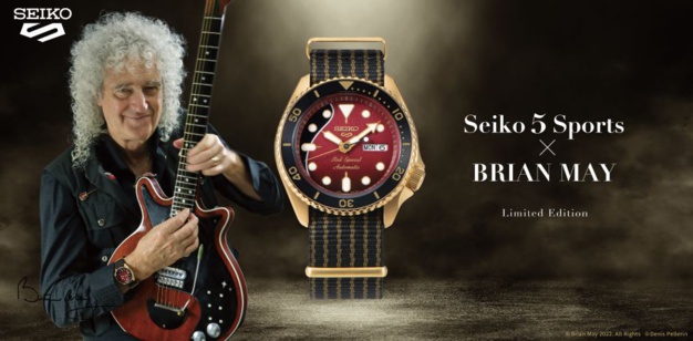 Seiko 5 Sports édition limitée Brian May : à l'heure rock Seiko 5 Sports édition limitée Brian May : à l'heure rock