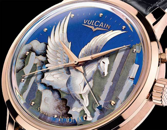 Vulcain 50s Presidents’ « Pegasus » émail grand feu