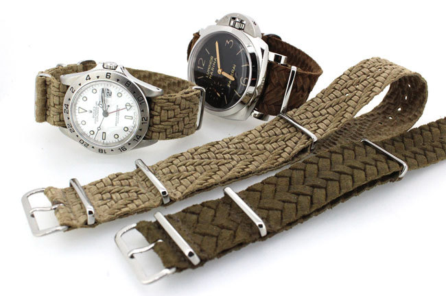 ABP : cuirs imprimés façon tressé pour bracelets Nato ABP : cuirs imprimés façon tressé pour bracelets Nato