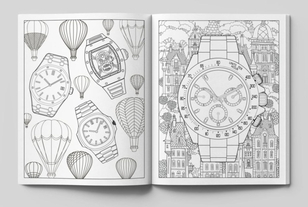 The watch collector coloring book : montres de luxe à colorier !