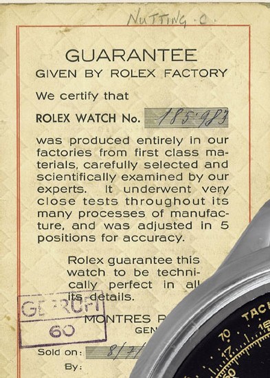 Rolex 3525 de Clive Nutting (image Antiquorum)