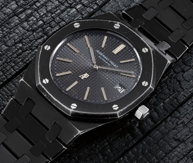 Royal Oak 5402ST noire de Karl Lagerfeld, copyright Phillips Royal Oak 5402ST noire de Karl Lagerfeld, copyright Phillips