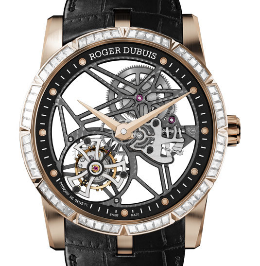 Excalibur 42 Tourbillon Squelette or rose et diamants