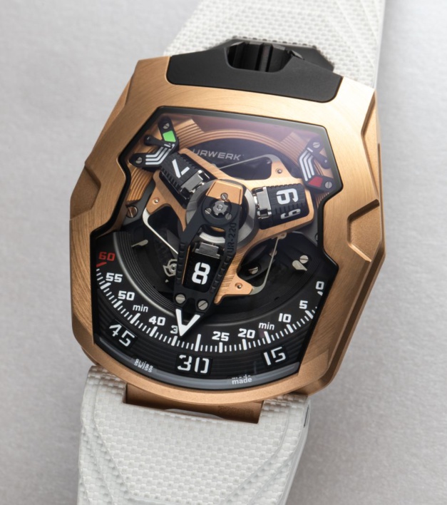 Urwerk UR-220 Red Gold : esprit Miami Vice Urwerk UR-220 Red Gold : esprit Miami Vice