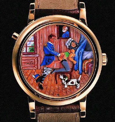 Dos d'une montre érotique de chez Svend Andersen Dos d'une montre érotique de chez Svend Andersen