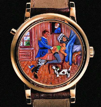 Dos d'une montre érotique de chez Svend Andersen