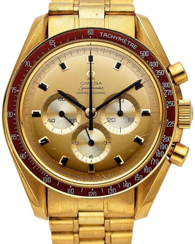 Omega Speedmaster en or de Michael Collins ImagedByHeritageAuctions Omega Speedmaster en or de Michael Collins ImagedByHeritageAuctions