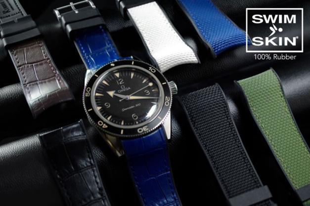 RubberB : des bracelets SwimSkin Twill pour les Omega Seamaster 300 RubberB : des bracelets SwimSkin Twill pour les Omega Seamaster 300