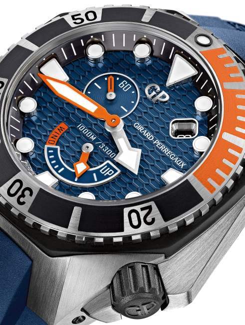 Girard-Perregaux Sea Hawk bleu cobalt et orange