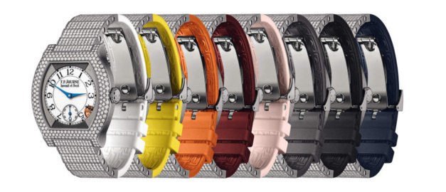 Elégante by F.P.Journe : splendide nouveau bracelet en titane serti de diamants et caoutchouc