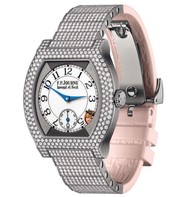 Elégante by F.P.Journe : splendide nouveau bracelet en titane serti de diamants et caoutchouc