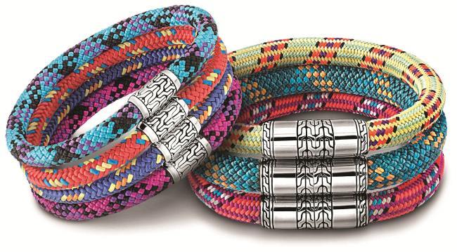 Bracelets John Hardy, boucle argent et cordage de bateau