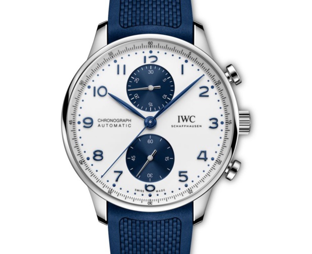 Chrono IWC Portugieser : en mode blanc et bleu