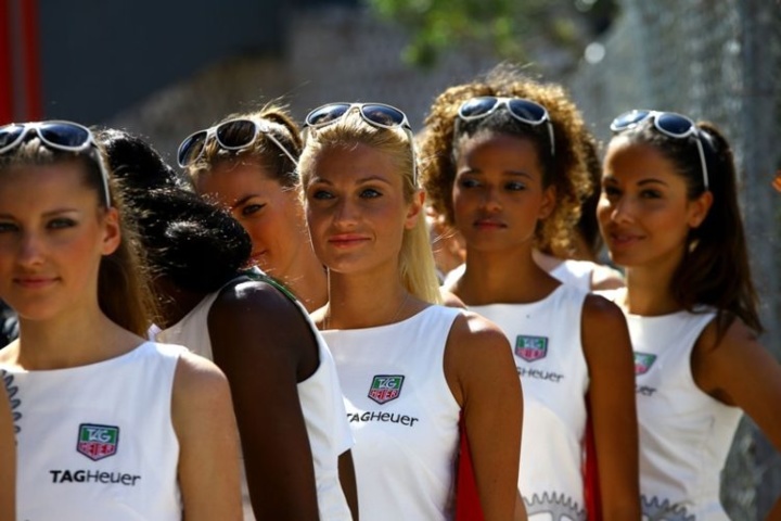 les grid girls de TAG Heuer