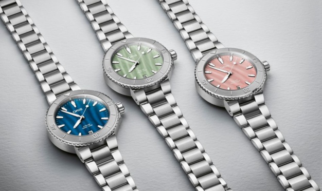 Oris Aquis Date 36,5 mm : trois cadrans en nacre de couleur Oris Aquis Date 36,5 mm : trois cadrans en nacre de couleur