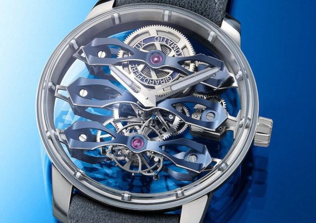 Tourbillon sous trois Ponts volants Bucherer Blue de Girard-Perregaux