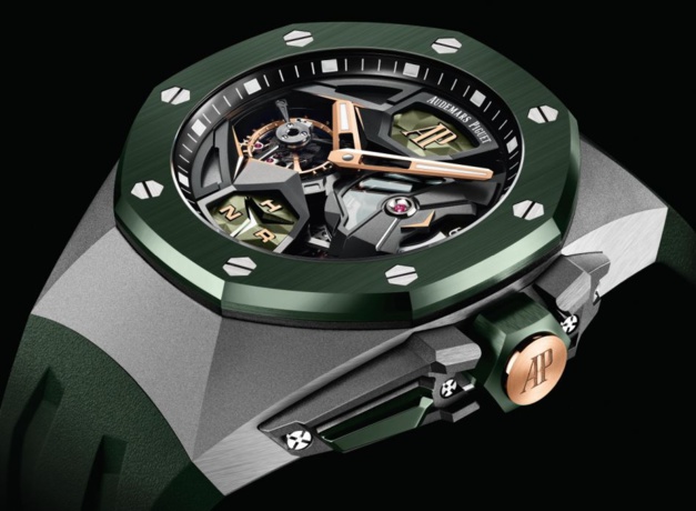 Audemars Piguet Royal Oak Concept Tourbillon Volant GMT : en nuances de verts Audemars Piguet Royal Oak Concept Tourbillon Volant GMT : en nuances de verts