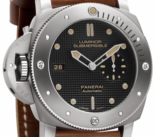 Panerai Luminor Submersible 1950 Left-handed titane 47 mm : mille exemplaires Panerai Luminor Submersible 1950 Left-handed titane 47 mm : mille exemplaires