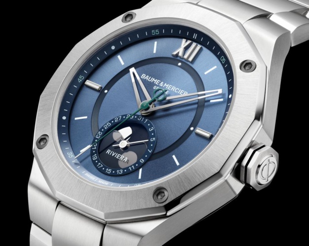 Baume & Mercier : une Riviera réussie avec fonction phase de Lune Baume & Mercier : une Riviera réussie avec fonction phase de Lune